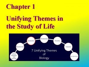 Concept map about unifying themes about life