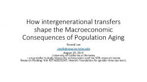 How intergenerational transfers shape the Macroeconomic Consequences of