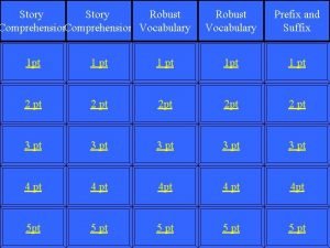 Robust prefix Robust prefix