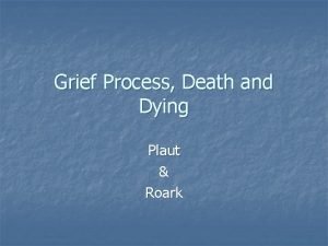 Grief Process Death and Dying Plaut Roark LOSS