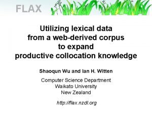 Flax collocation dictionary