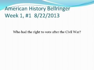 Bell ringer response sheet week 11