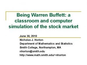 Warren buffett computer