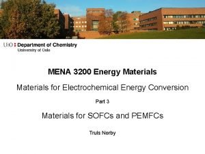 MENA 3200 Energy Materials for Electrochemical Energy Conversion