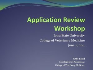 Iowa state vet school supplemental application