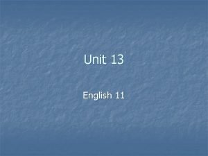 English 11 unit