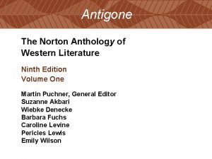 The norton anthology of western literature 9th edition