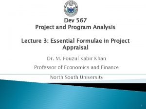 Dev 567 Project and Program Analysis Lecture 3