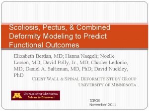 Scoliosis Pectus Combined Deformity Modeling to Predict Functional