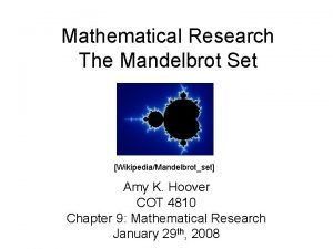 Mandelbrot set wikipedia