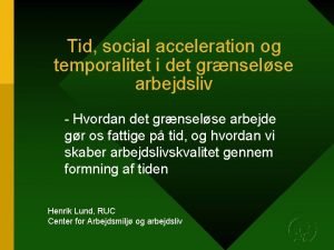 Social acceleration