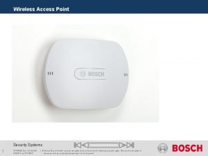 Wireless Access Point Security Systems 1 STPRM 3