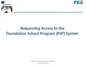 Texas foundation school program