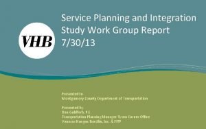 Montgomery County Rapid Transit System RTS Service Planning