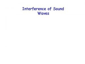 Interference of Sound Waves Principle of Superposition 2