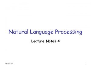 Natural Language Processing Lecture Notes 4 9182020 1