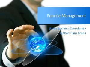 Functie Management Vise Business Consultancy Author Hans Groen