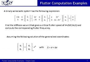 Aeroelastic flutter