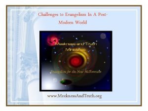 Challenges of evangelism today