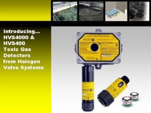 Introducing HVS 4000 HVS 400 Toxic Gas Detectors