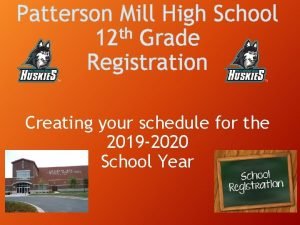 Patterson mill high school calendar