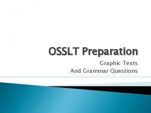 OSSLT Preparation Graphic Texts And Grammar Questions Graphic