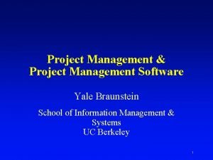 Yale project management