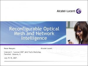 Optical mesh network Optical mesh network