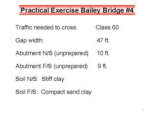 Bailey bridge exercise
