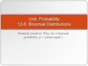 Binomial distribution question