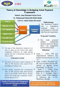 UMY Theory of Knowledge in Designing Zakat Payment