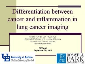 Differentiation between cancer and inflammation in lung cancer