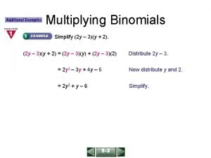 Lesson 9: multiplying polynomials