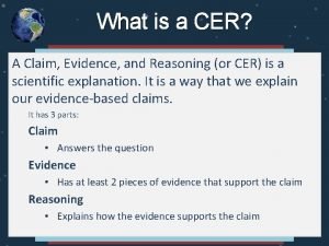 Claim reason evidence example