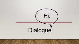 How to write dialogue in a story