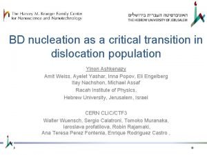 BD nucleation as a critical transition in dislocation
