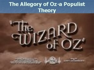 The Allegory of Oza Populist Theory Kansas Farmhouse