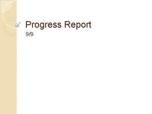Progress Report 99 CHT Project Develop a resource