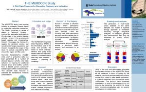 THE MURDOCK Study A Rich Data Resource for