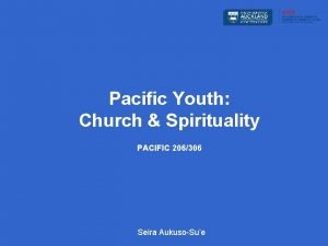 Pacific Youth Church Spirituality PACIFIC 206306 Seira AukusoSue