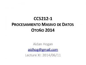 CC 5212 1 PROCESAMIENTO MASIVO DE DATOS OTOO