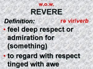 Revere definition