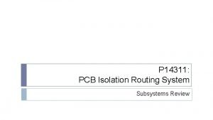 Pcb isolation routing
