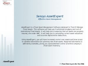Sensys Asset Expert Effective Asset Management Asset Expert Sensys Asset Expert Effective Asset Management Asset Expert
