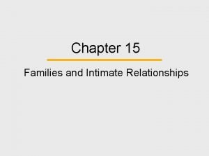 Intimate relationships, marriages, and families 9th edition