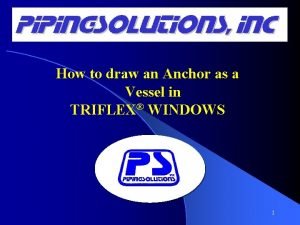 How to draw an achor
