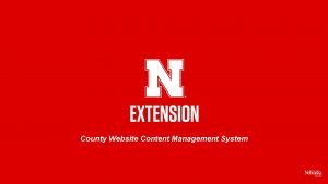 County Website Content Management System Content Strategy CONTENT