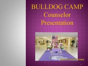 BULLDOG CAMP Counselor Presentation MCALLEN HIGH SCHOOL 2