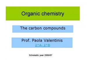 Organic chemistry