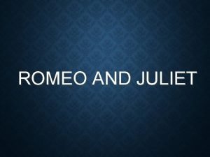 Chiasmus in romeo and juliet